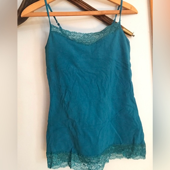 Express Teal Best Loved Bra Cami with Lace Sparkle Trim - Picture 1 of 10